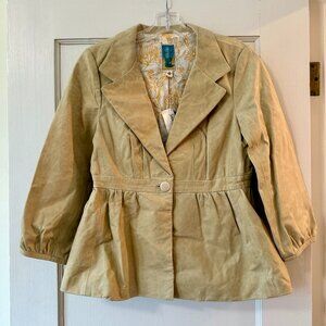 Burning Torch | Tan Leather Jacket M